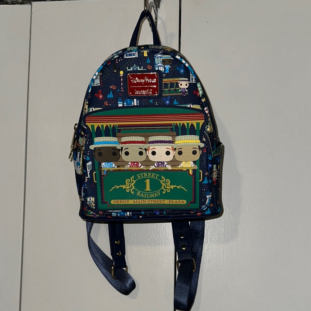Loungefly Disney Backpack with Funko Pop style Dapper Dans - Picture 3 of 8
